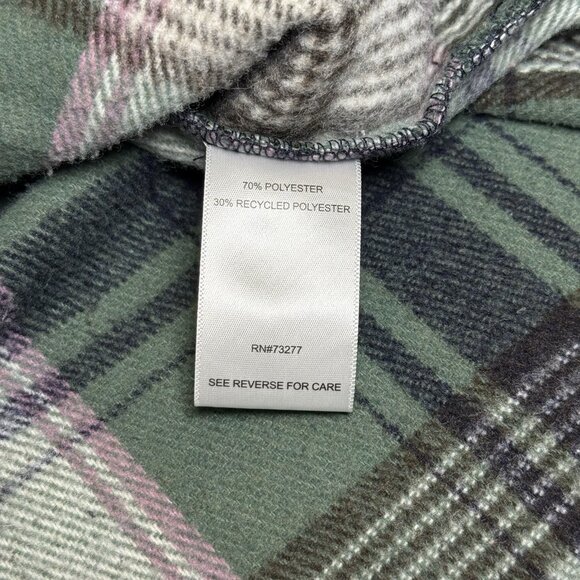 SO Women’s Plaid Shacket Jacket Green Multi Flannel Button Down Size Small - Picture 6 of 8